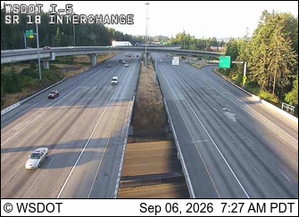 I-5 at MP 142: SR 18 Interchange live camera view