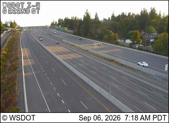 I-5 @ MP 149.98: S 222nd St live camera view