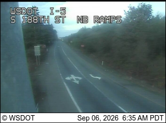 I-5 at MP 152: S 188th St NB Ramps live camera view