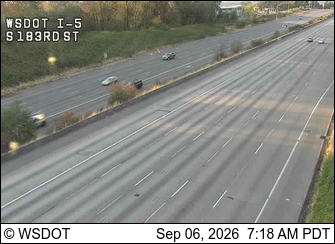 I-5 at MP 152.8: S 183rd St live camera view