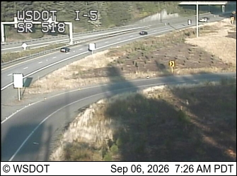 I-5 at MP 154.5: SR 518 Interchange live camera view