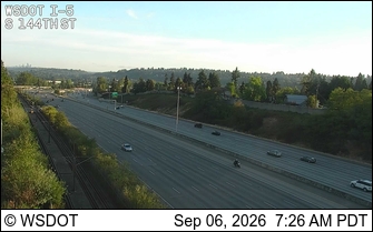 I-5 at MP 155.3: S 144th St live camera view