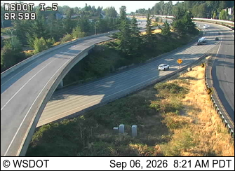I-5 at MP 155.9: SR 599 Interchange live camera view