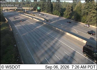 I-5 at MP 156: Interurban Ave S live camera view