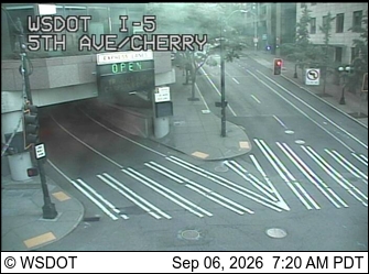 I-5 at MP 165.4: 5th Ave/Cherry live camera view