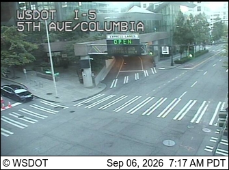 I-5 at MP 165.4: 5th Ave/Columbia live camera view