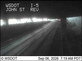 I-5 at MP 166.4: John St Express Lanes live camera view
