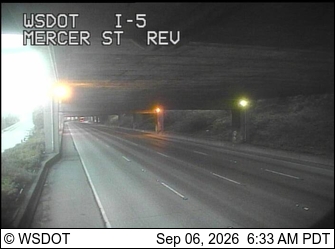 I-5 at MP 166.7: Mercer St Express Lanes live camera view