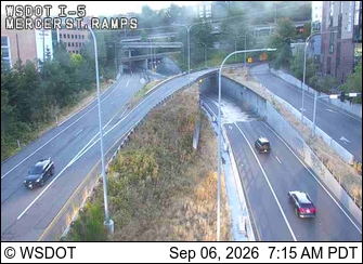 I-5 at MP 166.8: Mercer St Ramps live camera view