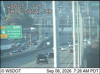 I-5 at MP 168.8: Ship Canal Bridge live camera view