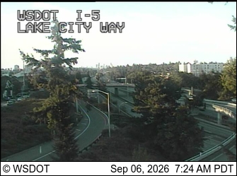I-5 at MP 170.7: Lake City Way live camera view
