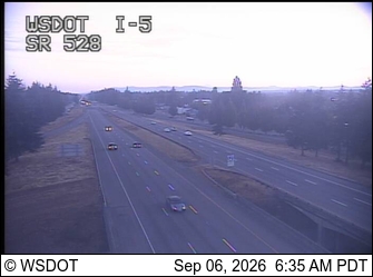 I-5 at MP 199.1: SR 528 Interchange live camera view