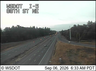 I-5 at MP 200.7: 88th St NE live camera view
