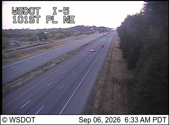 I-5 at MP 201.5: 101st Pl NE live camera view