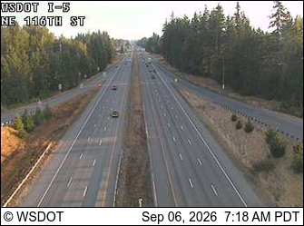 I-5 at MP 202.4: 116th St NE live camera view