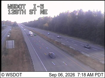 I-5 at MP 203.3: 128th St NE live camera view