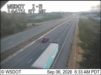 I-5 at MP 204.2: 144th St NE live camera view