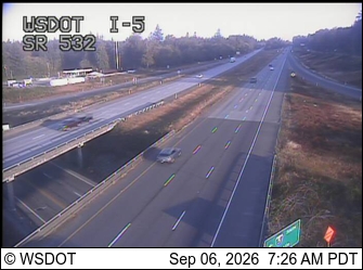 I-5 at MP 212.7: SR 532 Interchange live camera view