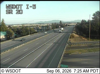 I-5 at MP 230.1: SR 20 Interchange live camera view