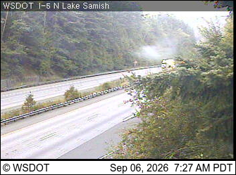 I-5 at MP 246.2: Lake Samish Park and Ride live camera view