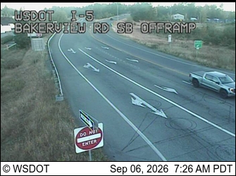 I-5 at MP 257.6: Bakerview, SB Offramp live camera view