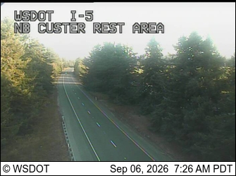 I-5 at MP 267.7: NB Custer Rest Area live camera view