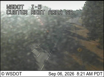 I-5 at MP 269.2: SB Custer Rest Area South live camera view