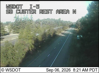 I-5 at MP 269.2: SB Custer Rest Area North live camera view