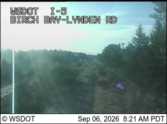 I-5 at MP 270.2: Birch Bay-Lynden Rd live camera view