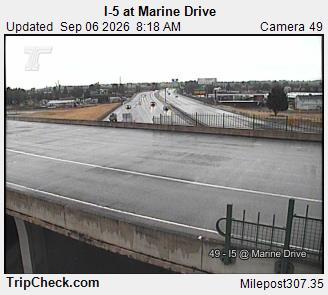 I-5 at Marine Dr. live camera view