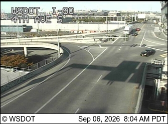 I-90 at MP 2: 4th Ave S, EB live camera view
