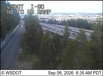 I-90 at MP 2.5: NB I-5 to EB I-90 Ramp live camera view