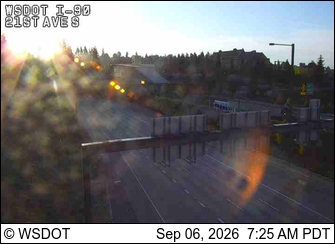 I-90 at MP 3.4: 21st Ave S live camera view