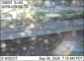 I-90 at MP 6.9: 80th Ave SE Westbound live camera view