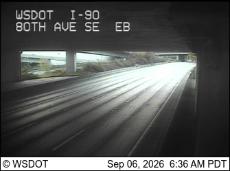 I-90 at MP 7: 80th Ave SE Eastbound live camera view