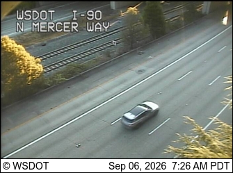 I-90 at MP 8: N Mercer Wy live camera view