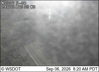 I-90 at MP 18.6: 246th Ave SE, WB live camera view
