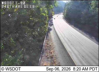 I-90 at MP 18.8: 246th Ave SE, EB live camera view
