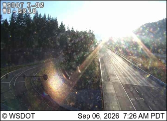 I-90 at MP 25.65: Westbound at SR 18 live camera view