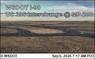 I-90 at MP 220: US 395 Interchange @ Ritzville (2) live camera view