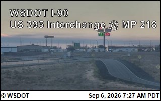 I-90 at MP 220: US 395 Interchange @ Ritzville (4) live camera view
