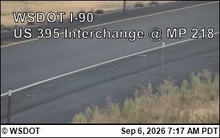I-90 at MP 220: US 395 Interchange @ Ritzville (5) live camera view