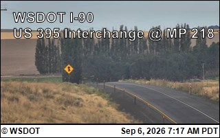 I-90 at MP 220: US 395 Interchange @ Ritzville (8) live camera view