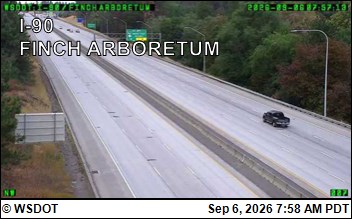 I-90 at MP 278.9: Finch Arboretum live camera view