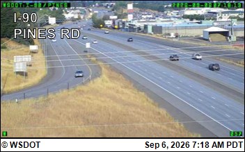 I-90 at MP 290.1: Pines Rd live camera view