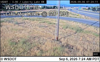 I-90 at MP 296: Liberty Lake (1) live camera view