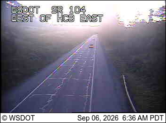 SR 104 at MP 12.1: W of Hood Canal Bridge VMS East live camera view
