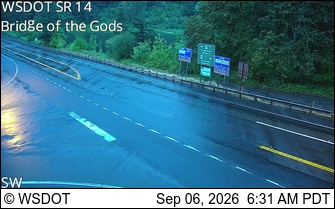 SR 14 at MP 41.5: Bridge of the Gods live camera view