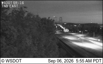 SR 16 at MP 4.7: Tacoma Narrows Bridge, Eastside live camera view