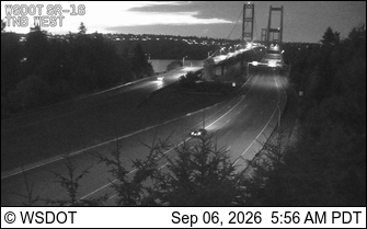 SR 16 at MP 8.5: Tacoma Narrows Bridge, Westside live camera view